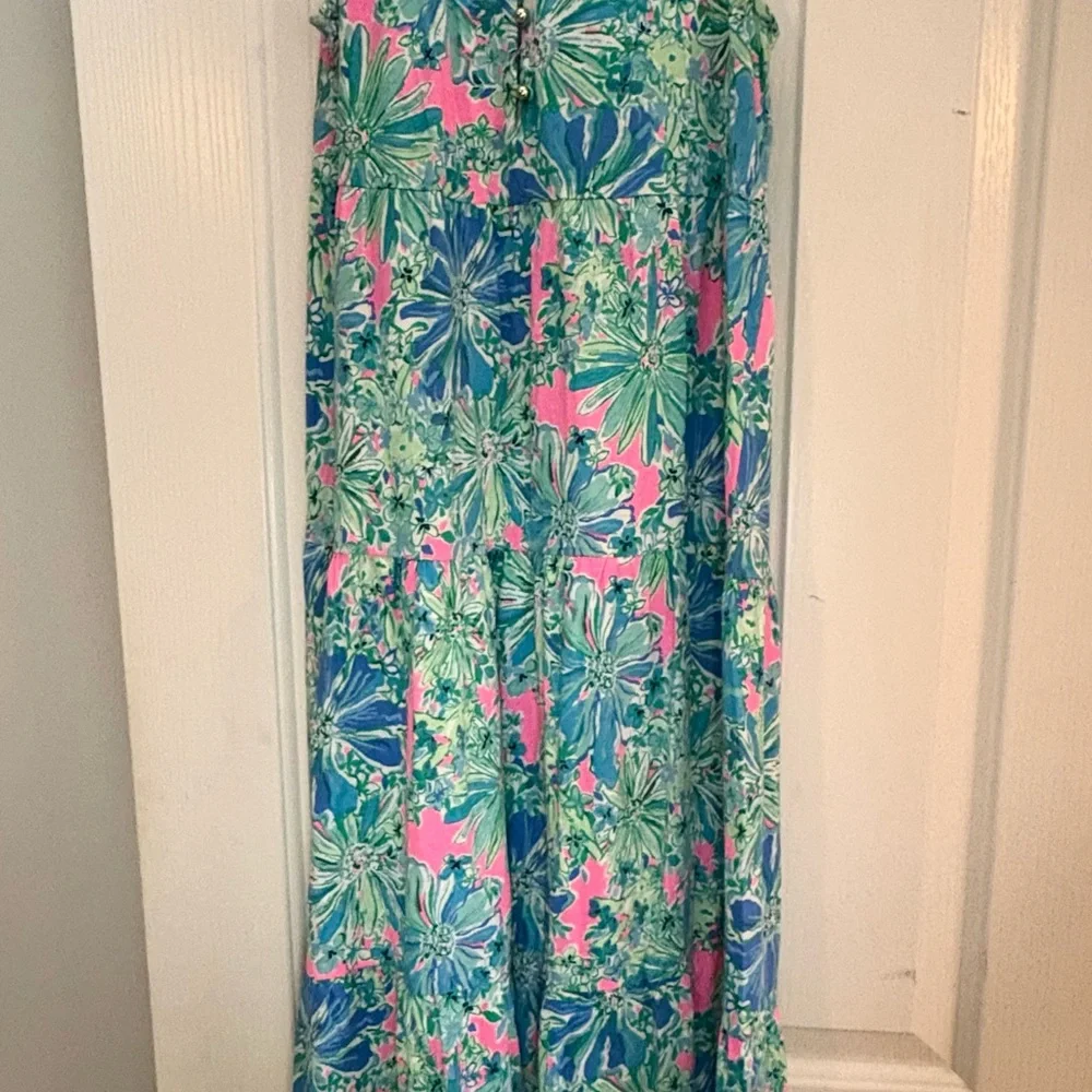 Lilly Pulitzer Maxi Dress Soleil Good Hare Day Girls Size XL 12-14